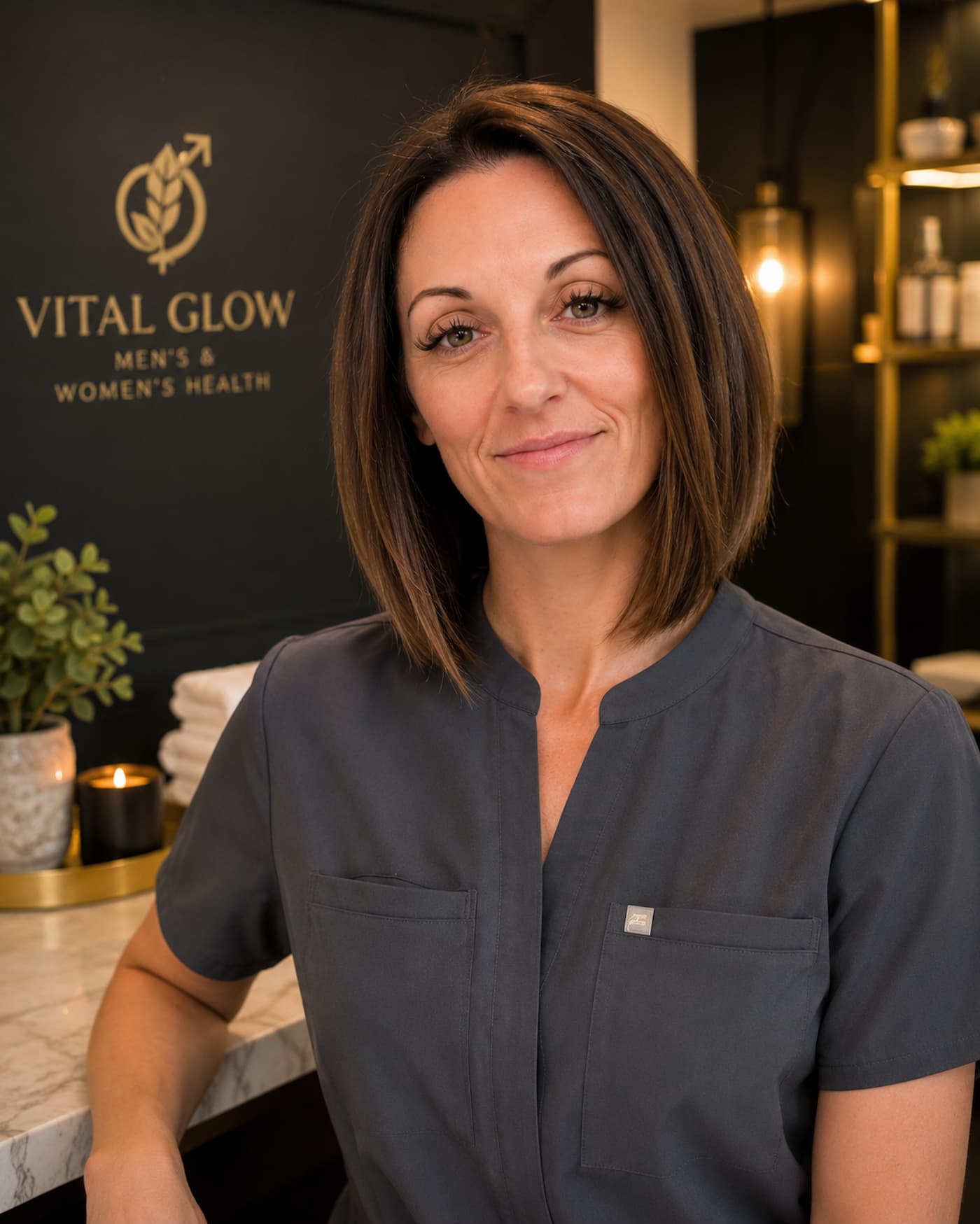 Candace Danbury, MSN, APRN, FNP-BC founder of Vital Glow Men's and Women's Health.