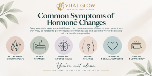 Common symptoms of hormone changes.