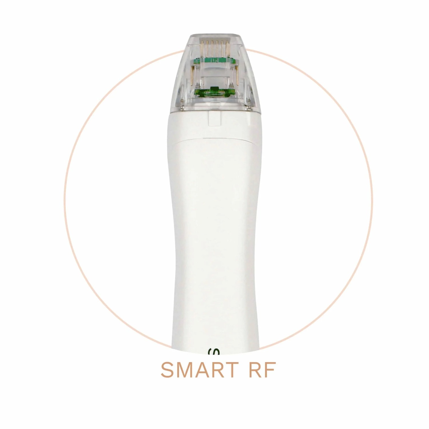 VirtueRF Smart RF microneedling handpiece with precision needle tip, combining radiofrequency energy and microneedling technology to support collagen remodeling and skin rejuvenation.